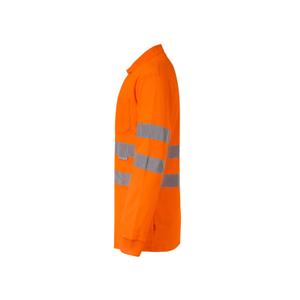 High visibility long-sleeve polo Velilla image-3