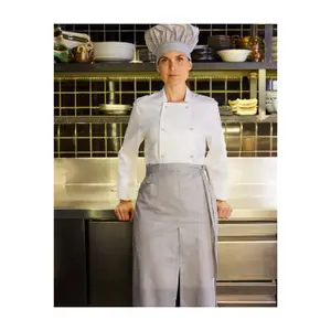 Long apron with opening and pockets Velilla image-1