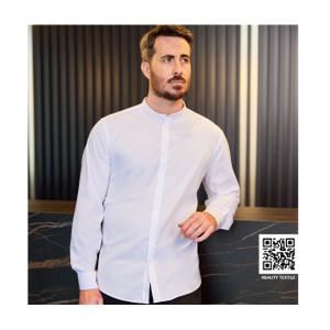 Long Sleeve Mandarin Collar Shirt Velilla image-4