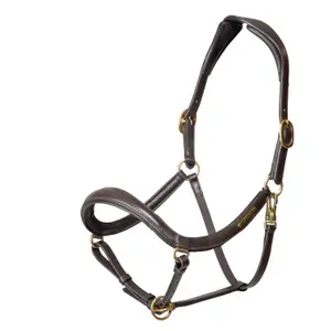 Curved leather horse halter Velociti Rapida image-0