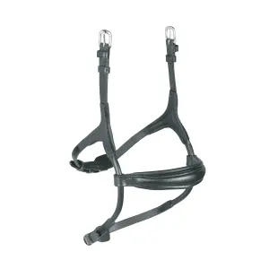 Padded rolled leather cavesson for horse Velociti Rapida
