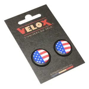 Set of 2 handlebar caps for road bikes Velox Doming Usa image-1