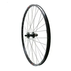 Roue de vélo VTT arrière à roulements (compatible tubeless et tubetype) 6 trous axe traversant 12-148 - jante largeur éxterieur 29 mm intérieure 23 mm Velox Klixx Boost All Mountain Disc Shimano-Sram 11-10-9V. image-0