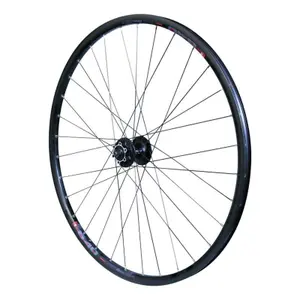 Rueda delantera buje cassette 6 agujeros radios doble pared con ojales Velox M640 Disc Shimano Disc M745 11-10-9V. Tubeless Ready 21C 32 image-0