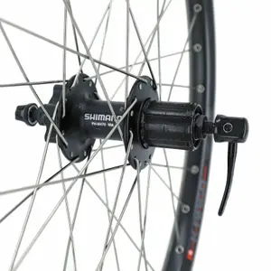 Bakre dubbelväggigt elcykelhjul med öljetter 6-håls kassettnavlås (förstärkt) ekerfälg i rostfritt stål Velox Kargo Disc V-Brake Shimano M475 Disc 25C 32 image-3