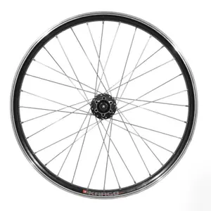 Ρόδα μπροστινού VTT ποδηλάτου αλουμινίου διπλού τοιχώματος με άξονα Shimano δίσκου 6 τρυπών (ενισχυμένη) ακτίνες Inox Velox Kargo - Vae - E-Bike M475 image-0