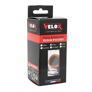 Pack of 100 road-city-mountain bike tire repair patches Velox 25 mm image-1