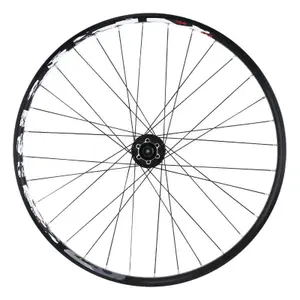 Roue avant double paroi avec oeillet moyeu shimano 6 trous 32 rayons jante Velox Karma Disc Shimano M475 32 21C image-1