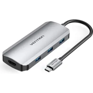 USB-C Adapter til 1xHDMI + 3x USB-A + 2x USB-C Vention