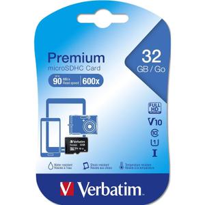 Carte micro SD Verbatim Premium 32Go image-0