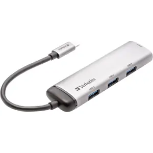 USB Type C 4 Port HDMI Adapter Verbatim Hub 3.2 image-0