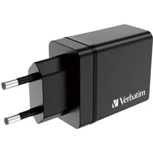 Carregador de parede 3 portas USB A Verbatim 30W GAN