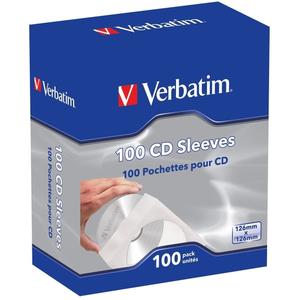 Boîte de 100 pochettes papier pour CD/DVD Verbatim image-0