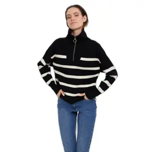 Pull rayures col montant femme Vero Moda Saba image-1