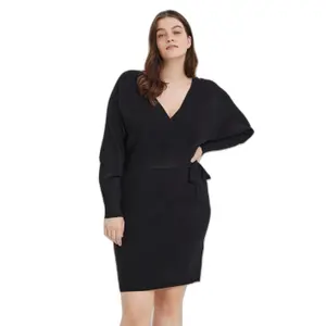 Robe manches longues col v femme Vero Moda Curve Hollyrem image-2