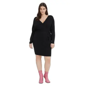 Robe manches longues col v femme Vero Moda Curve Hollyrem image-1