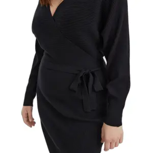 Robe manches longues col v femme Vero Moda Curve Hollyrem image-4