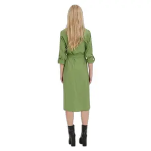 Robe chemise mi-mollet manches longues femme Vero Moda Bell Wvn image-3