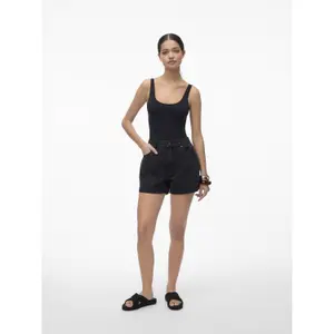 Hoch geschnittene weit geschnittene Jeansshorts für Damen Vero Moda Zuri Mix image-3