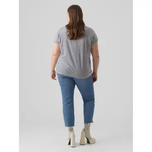 Stribet T-shirt til kvinder Vero Moda Maya Plain image-3