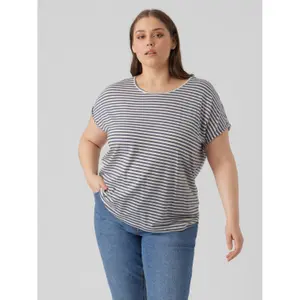 Stribet T-shirt til kvinder Vero Moda Maya Plain image-2