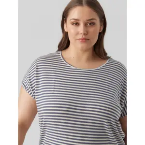 Stribet T-shirt til kvinder Vero Moda Maya Plain image-4