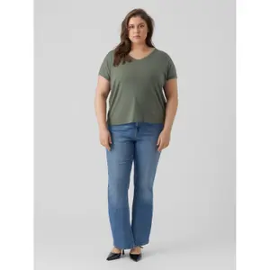 T-shirt med v-hals til kvinder Vero Moda Maya image-1