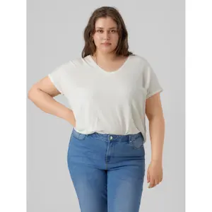 T-shirt med v-hals til kvinder Vero Moda Maya image-1
