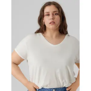 T-shirt med v-hals til kvinder Vero Moda Maya image-3