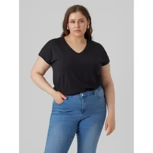 T-shirt med v-hals til kvinder Vero Moda Maya image-1