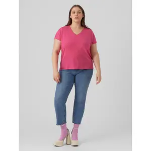 T-shirt med v-hals til kvinder Vero Moda Maya image-1