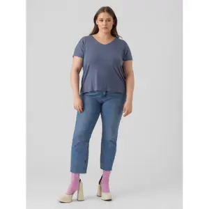 T-shirt med v-hals til kvinder Vero Moda Maya image-1