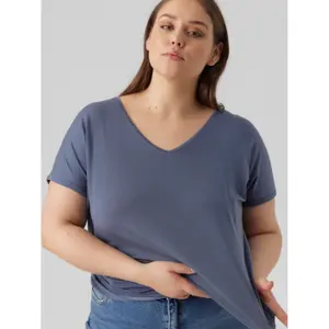T-shirt med v-hals til kvinder Vero Moda Maya image-4