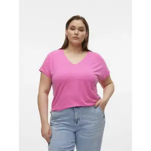 Camiseta de mujer con cuello de pico Vero Moda Aya image-2