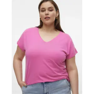 Camiseta de mujer con cuello de pico Vero Moda Aya image-3