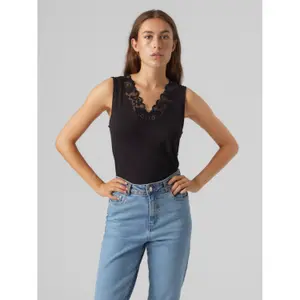 Tanktop mit V-Ausschnitt, Damen Vero Moda Rosa image-1