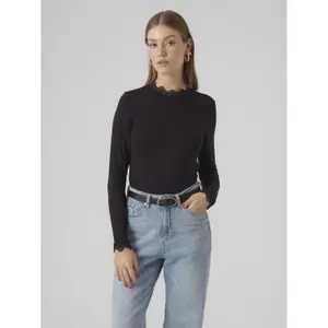 Blusa de cuello alto para mujer Vero Moda Rosa image-1