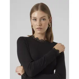 Blusa de cuello alto para mujer Vero Moda Rosa image-4