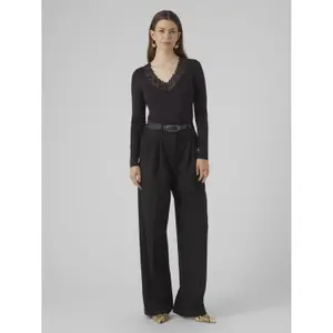 Langarmshirt mit Spitze, Damen Vero Moda Rosa image-2