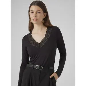 Langarmshirt mit Spitze, Damen Vero Moda Rosa image-4