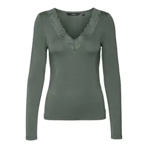 Langarmshirt mit Spitze, Damen Vero Moda Rosa image-0
