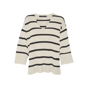 Camisola às riscas com decote em V para mulher Vero Moda Saba image-0