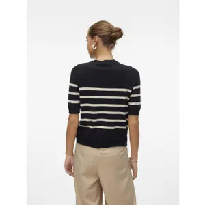Pullover mit Rundhalsausschnitt und kurzen Ärmeln, Damen Vero Moda Saba Plain image-4