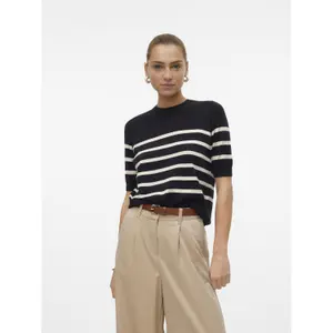 Pullover mit Rundhalsausschnitt und kurzen Ärmeln, Damen Vero Moda Saba Plain image-1