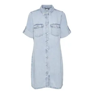 Vestido camisero vaquero Vero Moda Jennie Mix image-0