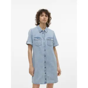Vestido camisero vaquero Vero Moda Jennie Mix image-1