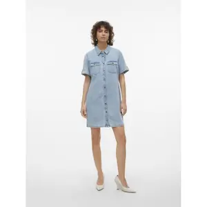 Vestido camisero vaquero Vero Moda Jennie Mix image-2