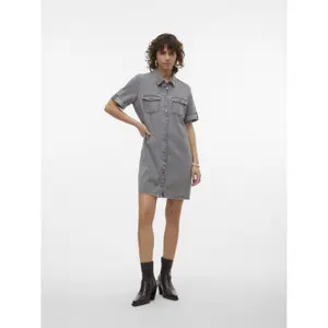 Vestido camisero vaquero Vero Moda Jennie Mix image-3