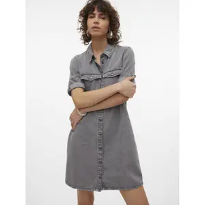 Vestido camisero vaquero Vero Moda Jennie Mix image-1
