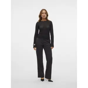 Hohe taillierte gerade Hose für Damen mit Muster Vero Moda Maya My image-2